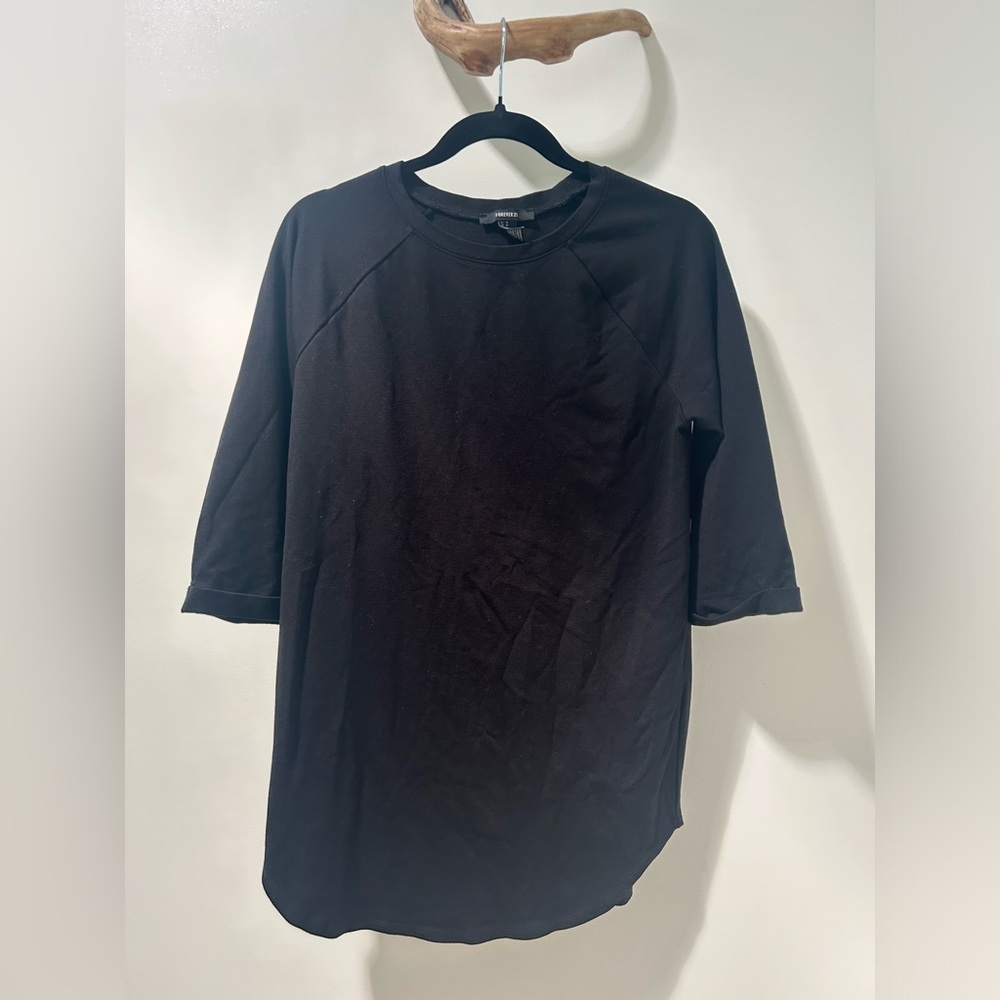 3/4 sleeve T-shirt, dress black medium